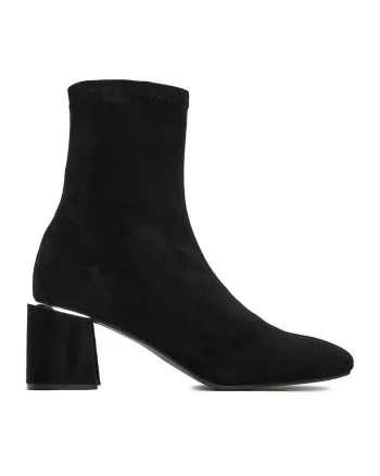 Botine dama,  W4LD191204, negru, material sintetic