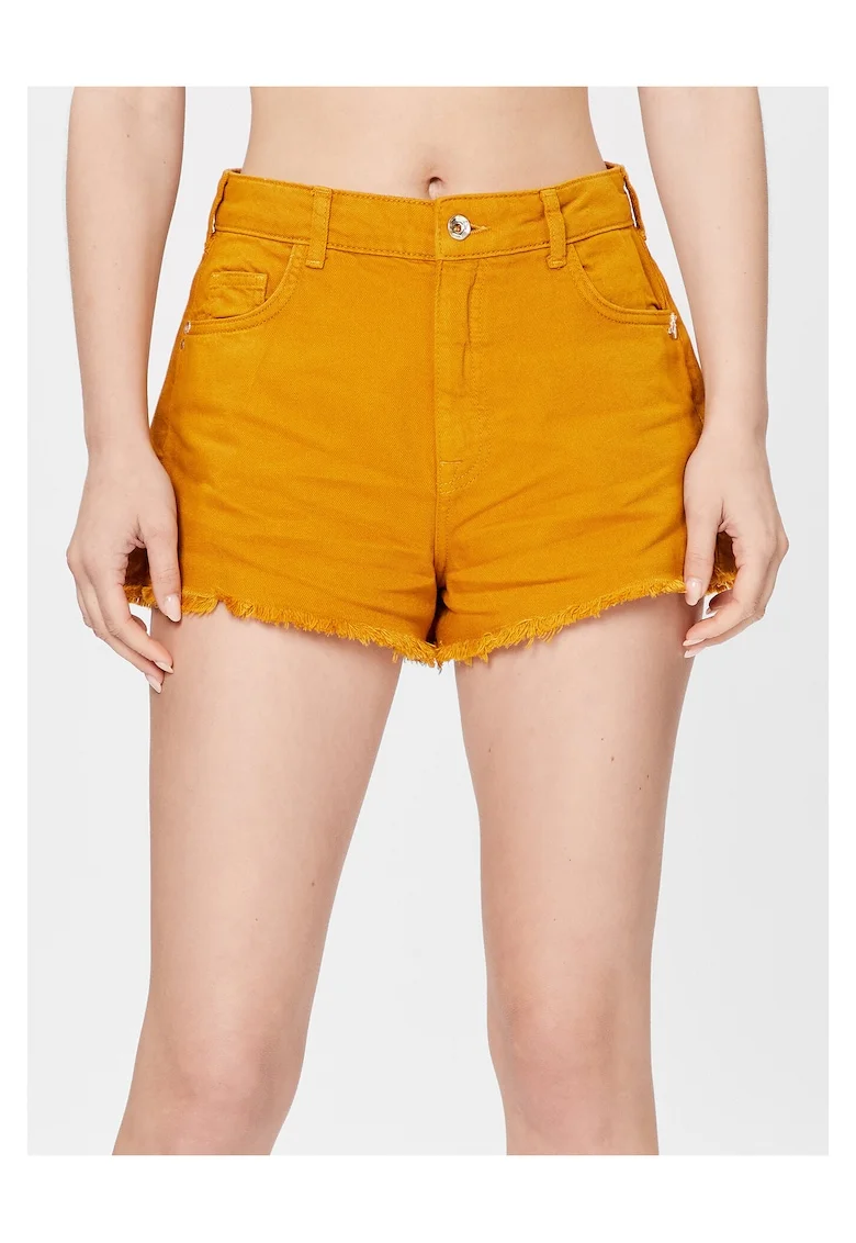 Pantaloni scurti din denim  maro