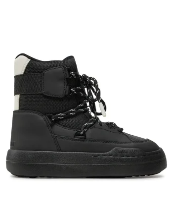 Ghete unisex  Black Park, piele ecologica, negru