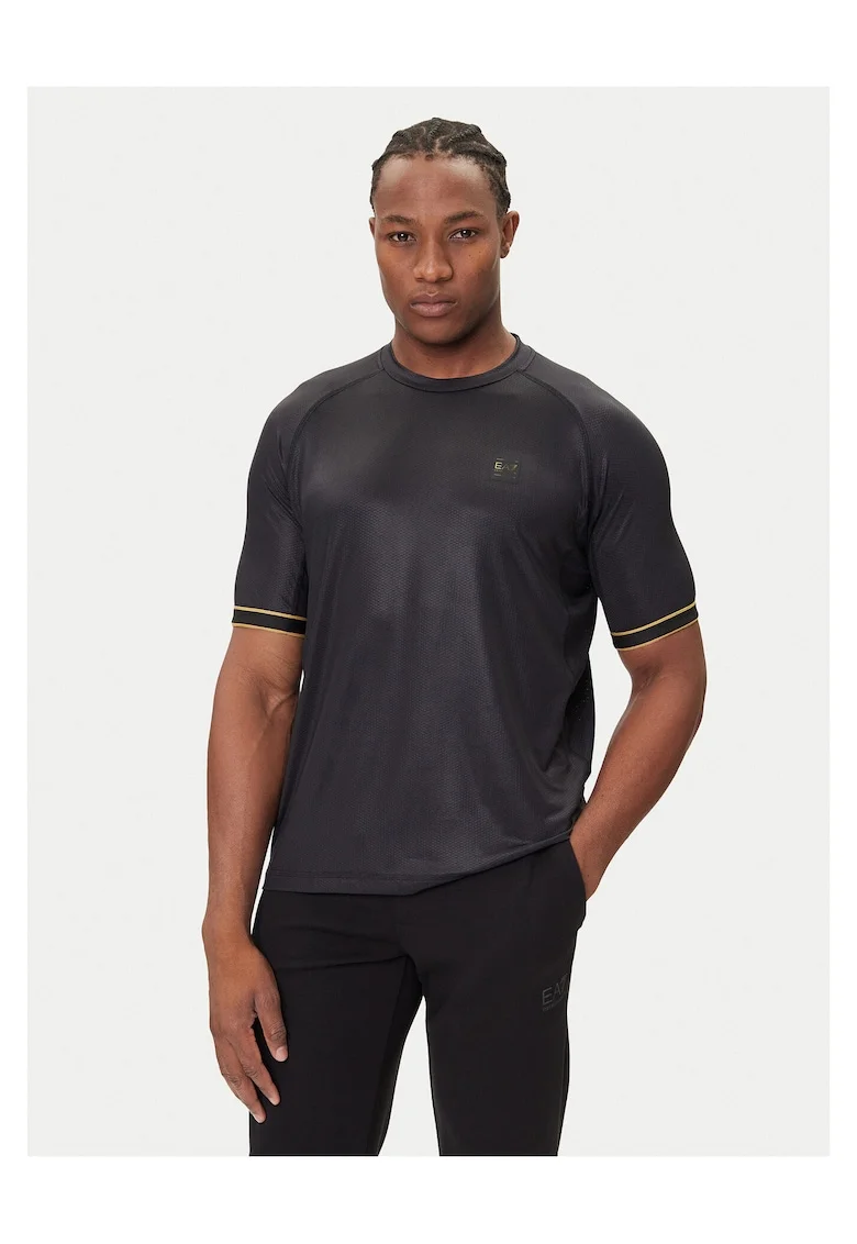 Tricou barbati  negru, 100% bumbac