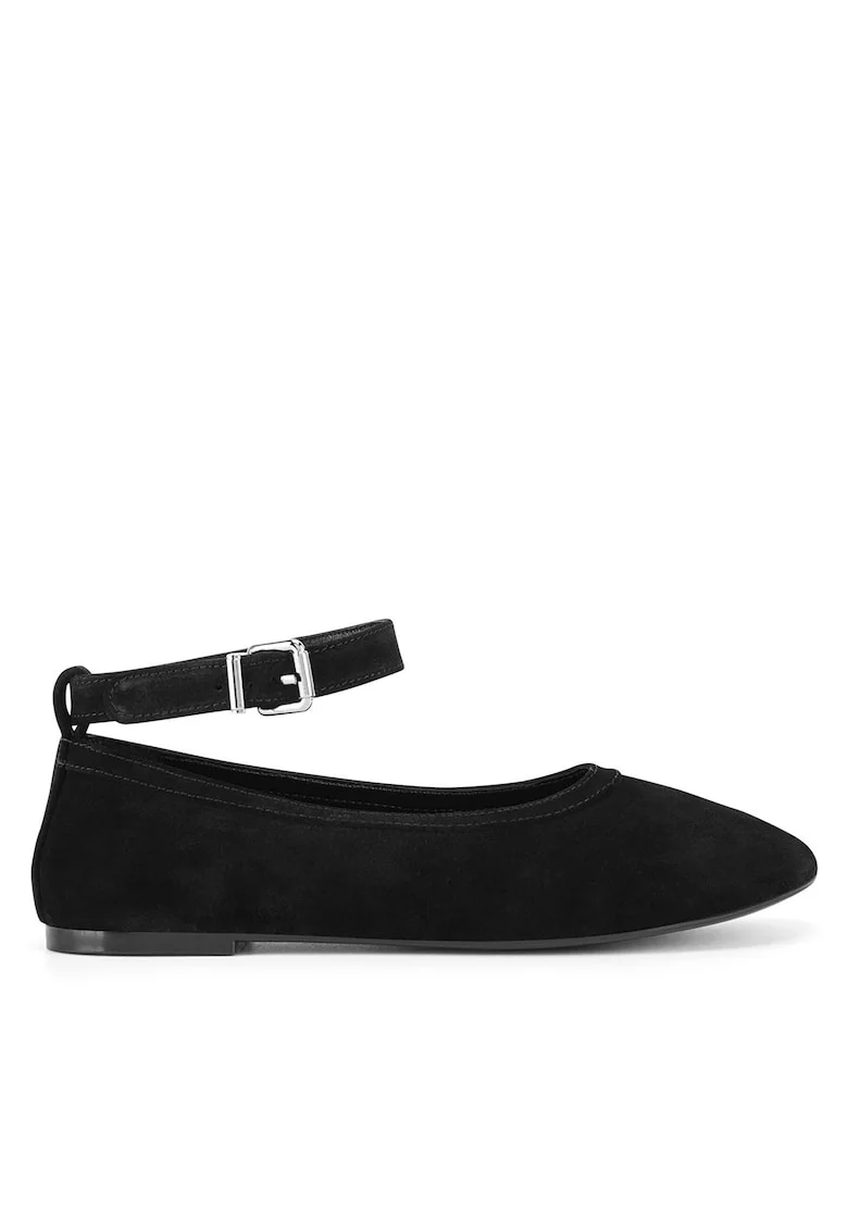 Balerini dama ANYA,  piele naturala, negru