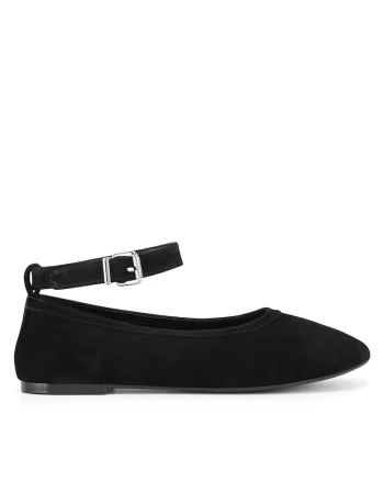 Balerini dama ANYA,  piele naturala, negru