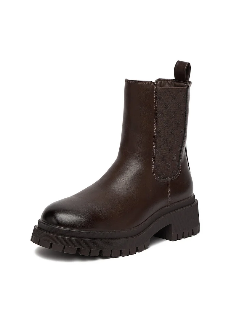 Botine dama CEO-BASIMA-01,  Textil, Maro