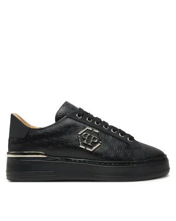 Tenisi unisex  0202, negru, piele naturala