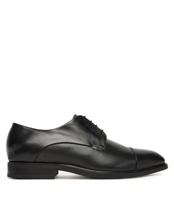 Pantofi barbati  piele naturala, negru, model P-Winslow 001