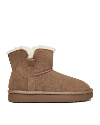 Ghete dama  CEO-HJF241211-5, piele naturala, maro