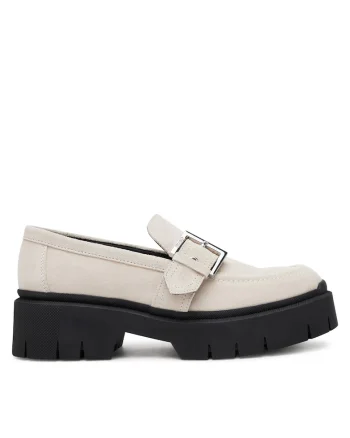 Mocasini dama  Natural 102, piele naturala, culoare naturala,
