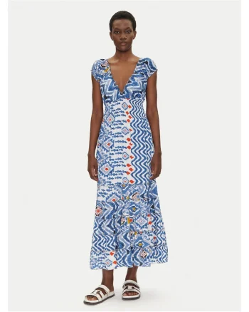 Rochie de vara dama  multicolor, fabricat din materiale usoare
