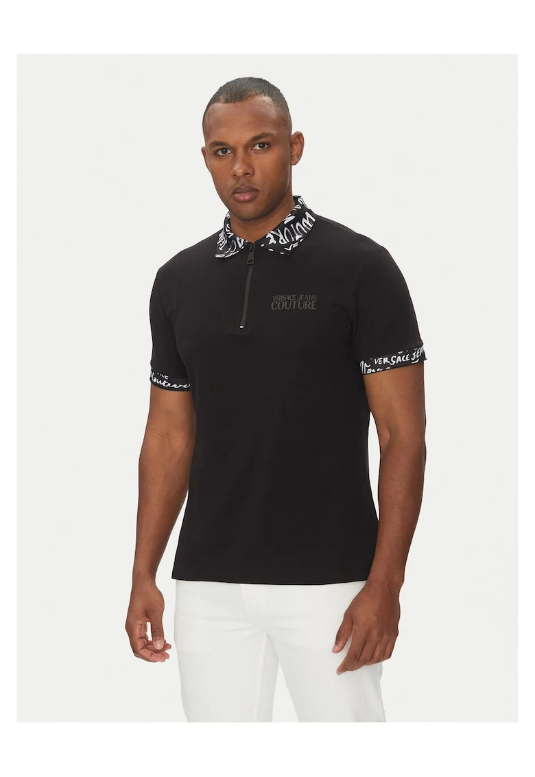 Tricou barbati  negru, polo, bumbac