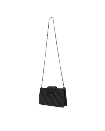 Geanta dama  Fleming Mini Chain W, piele naturala, neagra