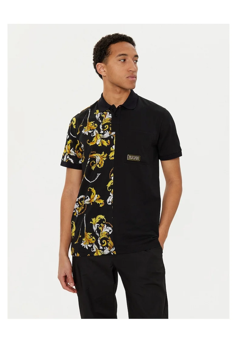 Tricou polo barbati  negru, bumbac