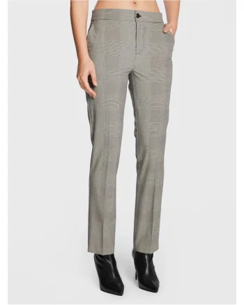 Pantaloni in carouri pentru dama,  gri