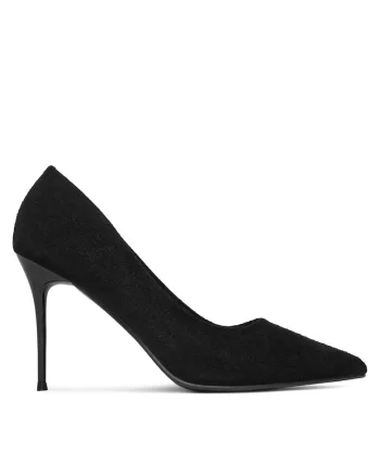 Pantofi dama,  toc, piele naturala, negru
