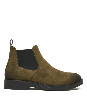 Ghete barbati  Mil Green 039, piele ecologica, verde