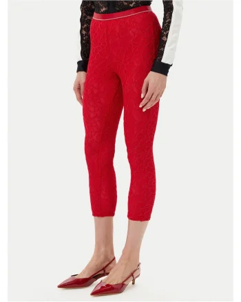 Pantaloni pentru dama  rosu, stofa