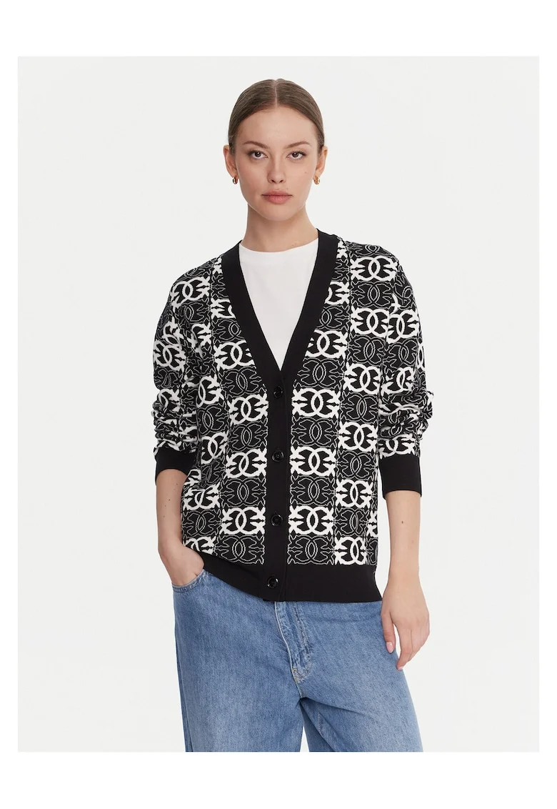 Cardigan dama  negru, pulover din material moale