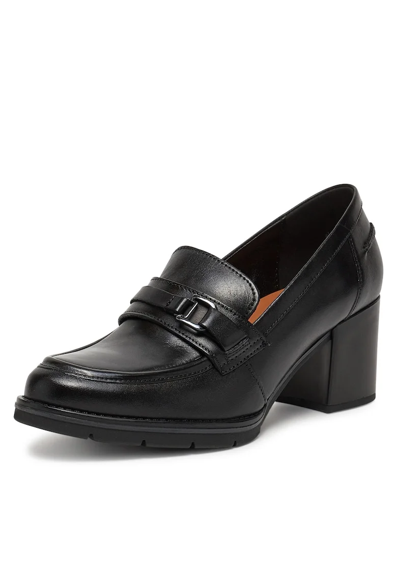 Pantofi dama, piele naturala, negru, Negru