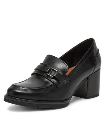 Pantofi dama, piele naturala, negru, Negru