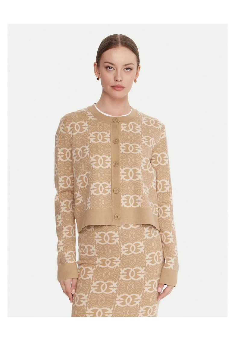 Cardigan dama  bej, cu model