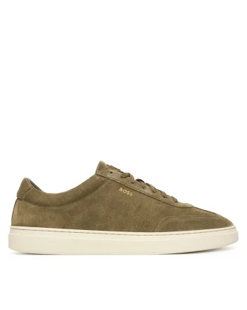 Tenisi  model 301 Kieran, piele naturala, verde inchis