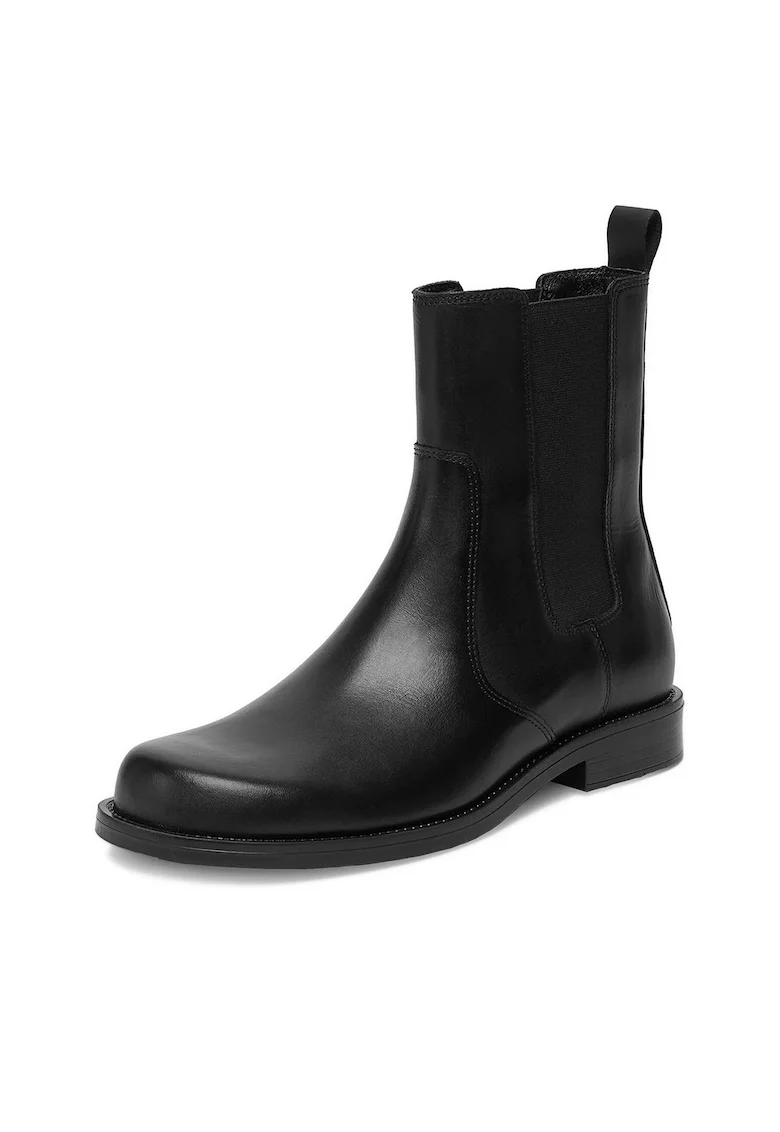 Botine dama  din piele naturala, Negru