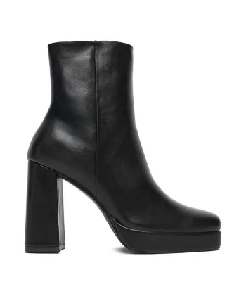 Botine dama 24ST0155-1,  Textil, Negru