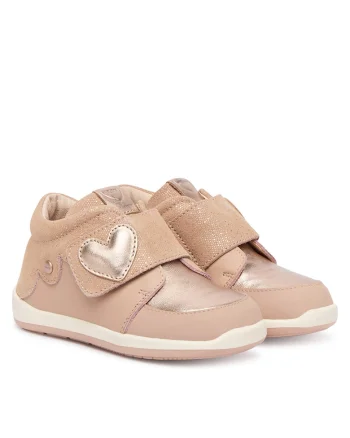 Ghete fete,  piele naturala, auriu rose