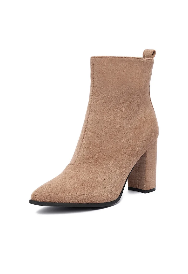 Botine dama E-5133-6,  Textil, Bej