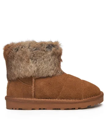 Ghete  unisex, piele naturala, maro, Maro