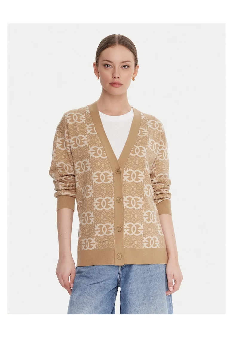 Cardigan dama  bej, tricotat