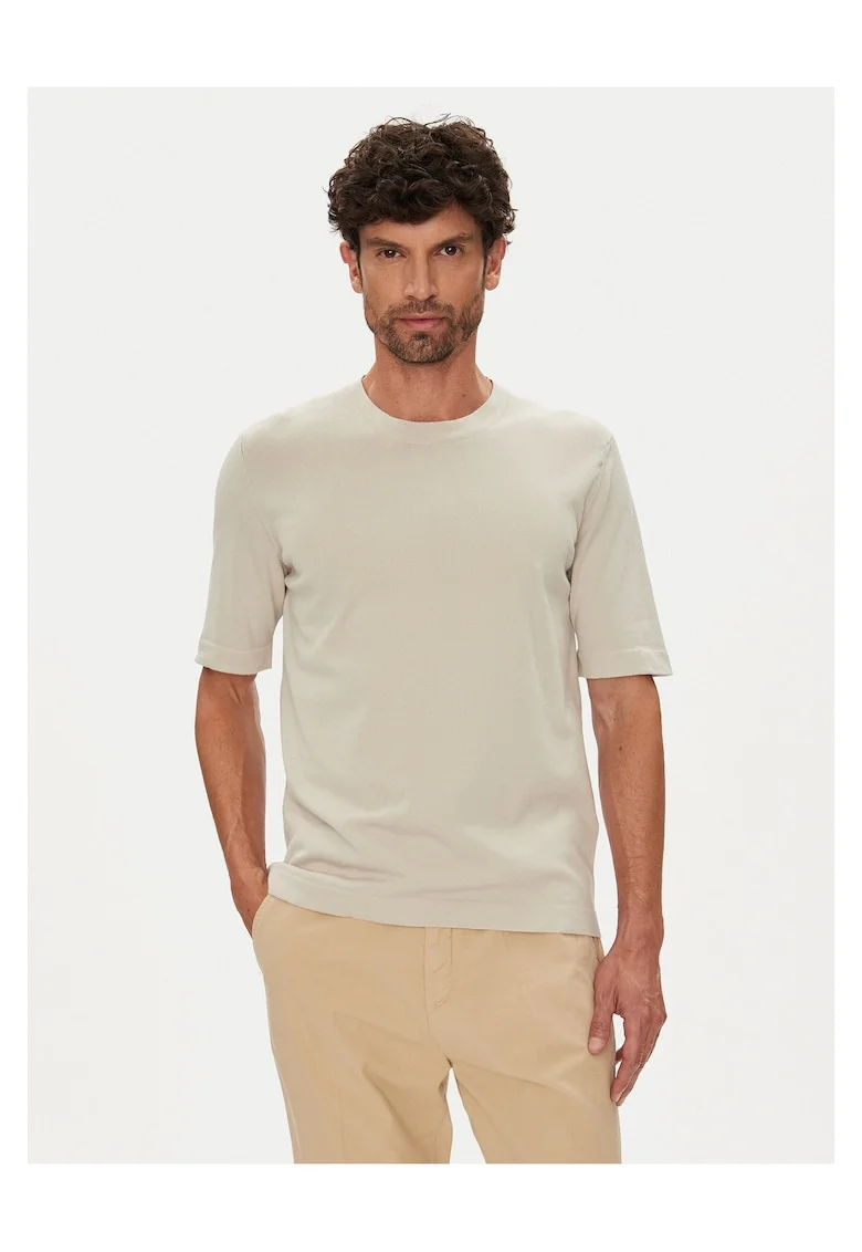 Tricou  barbati, bej, bumbac