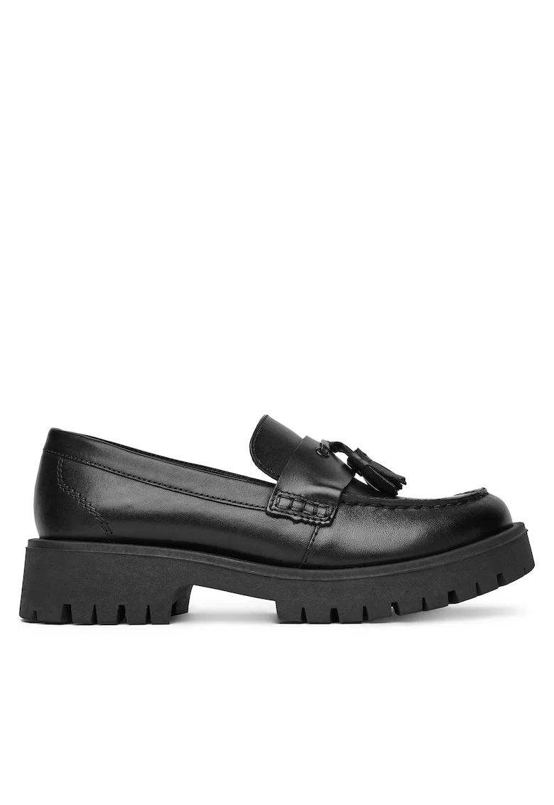 Mocasini dama,  negru, piele naturala, ARC-F1091-05SB