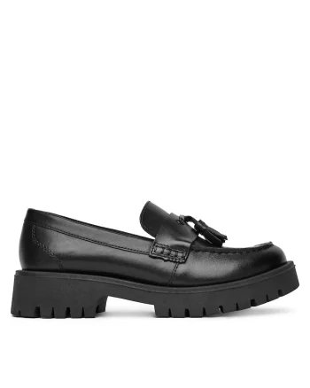 Mocasini dama,  negru, piele naturala, ARC-F1091-05SB