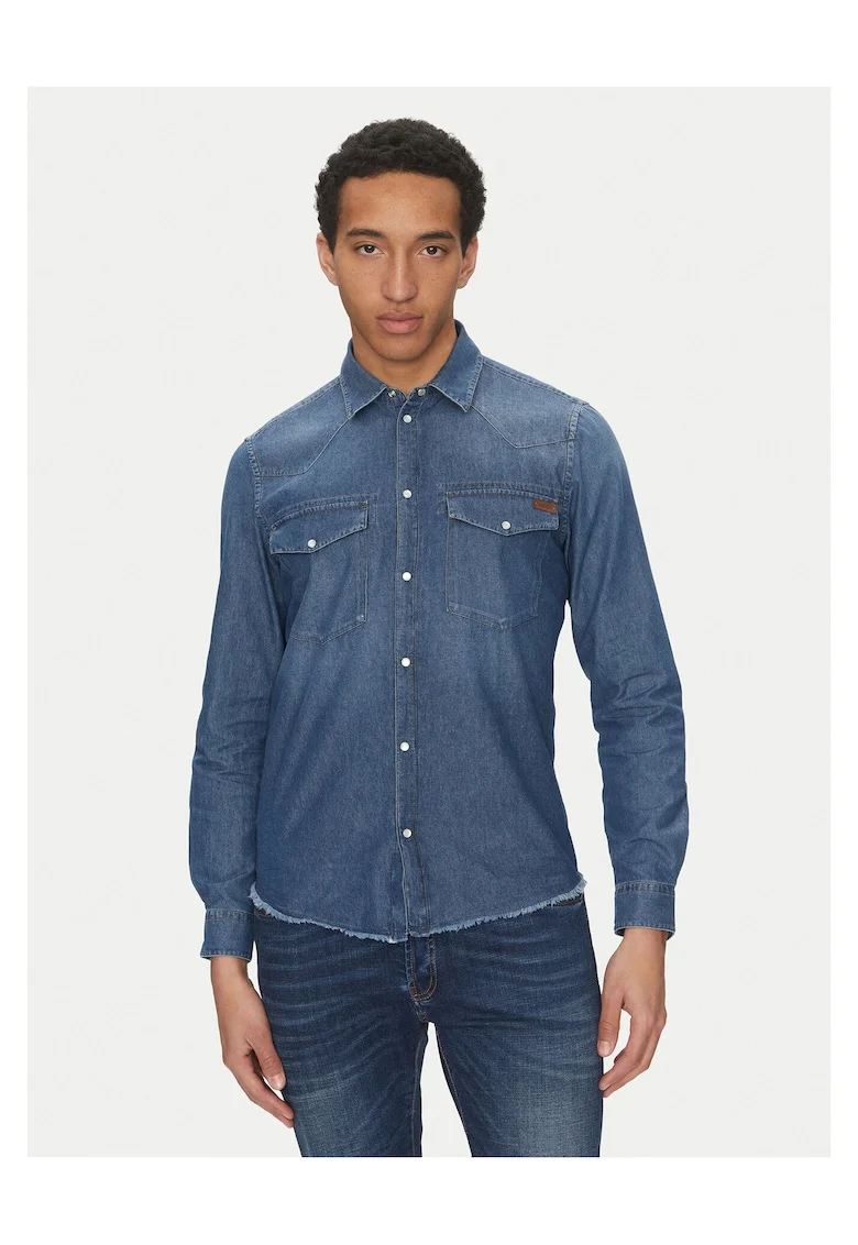Camasa barbati,  denim, albastru