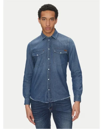 Camasa barbati,  denim, albastru