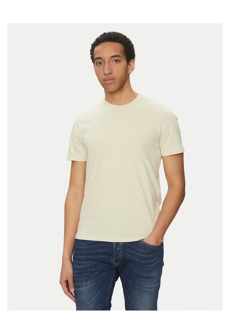 Tricou barbati  bej, bumbac