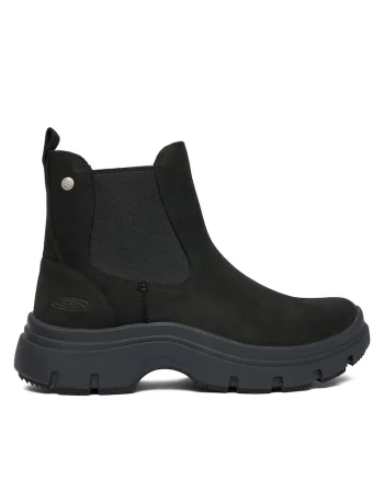 Ghete Chelsea  piele naturala, negru
