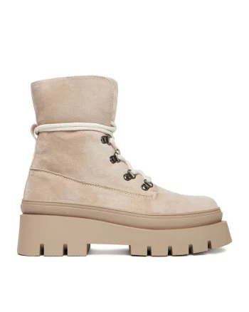 Botine dama 60063-5,  Textil, Bej