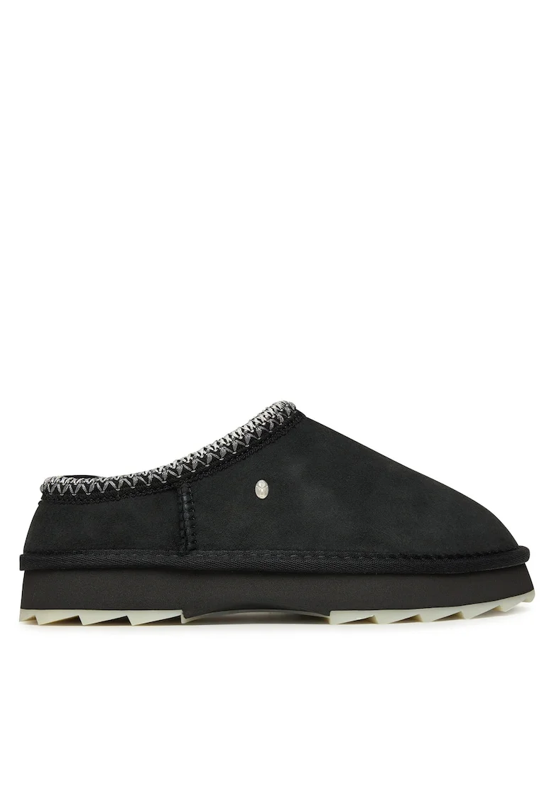 Ghete dama,  Blak Black Sharky Scuff, piele naturala, negru