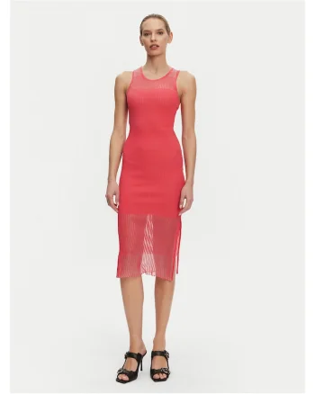Rochie tricotata de dama  portocalie