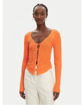 Cardigan dama  portocaliu, moale