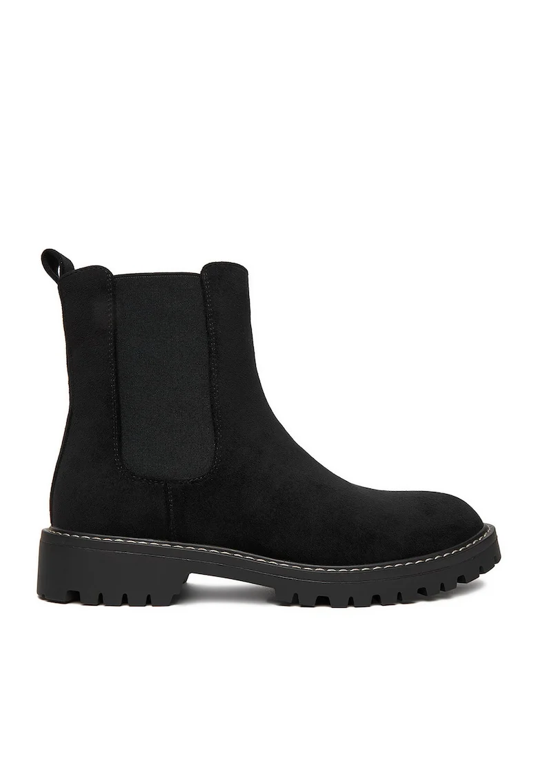 Botine dama CEO-HY5355S-1,  Textil, Negru