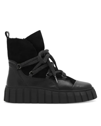 Botine dama,  piele naturala, negru WI23-C1025-01SB,