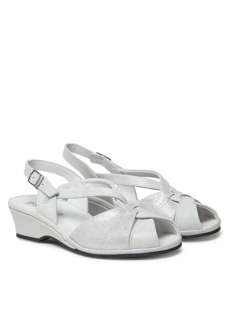 Sandale dama,  piele naturala, model Weiss, alb