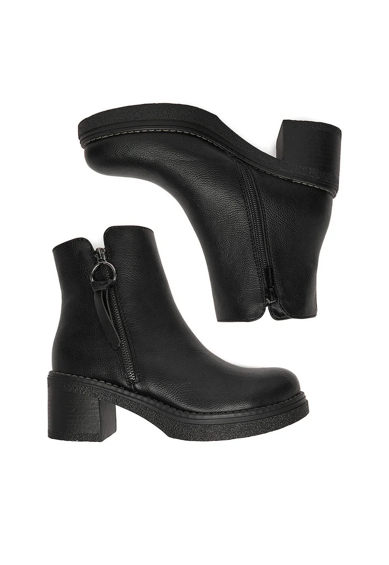 Botine dama,  negru, textil CEO-WS6570-07