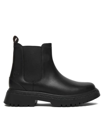 Ghete dama  Valley Chelsea, piele naturala, negru