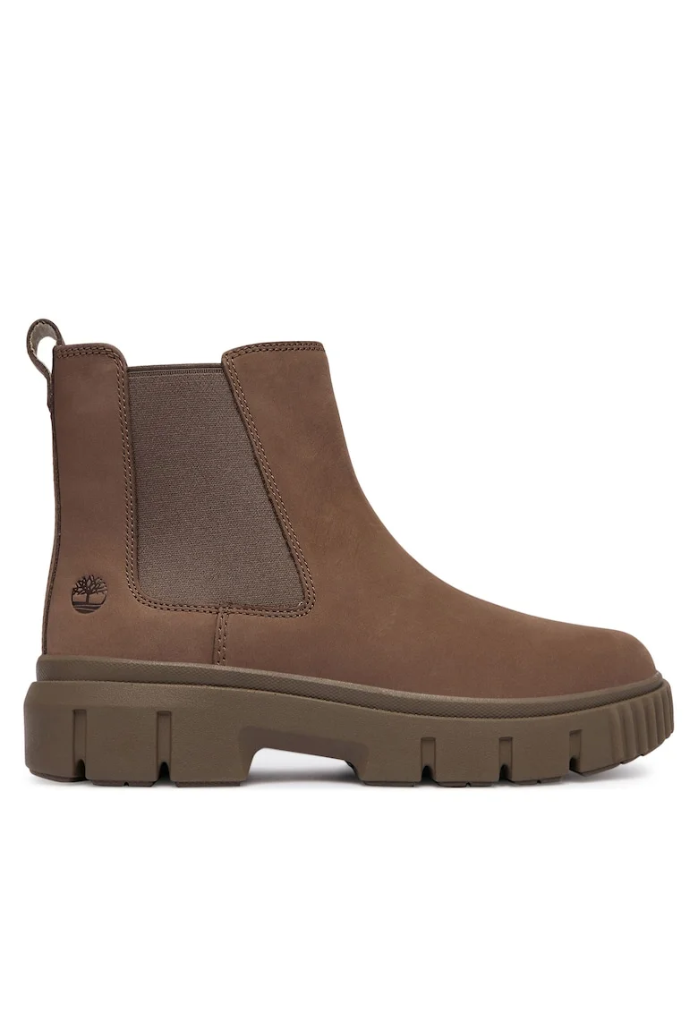 Ghete dama  Greyfield, piele naturala, maro