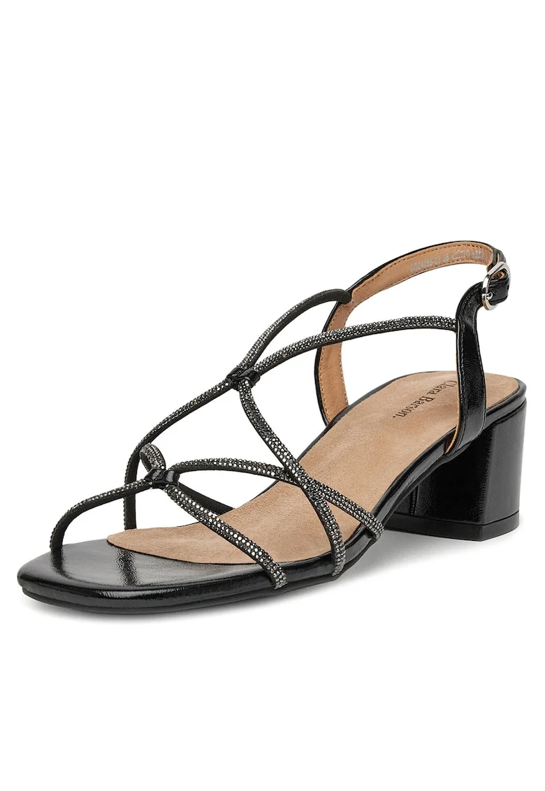 Sandale dama,  WS24055-03, piele ecologica, negru