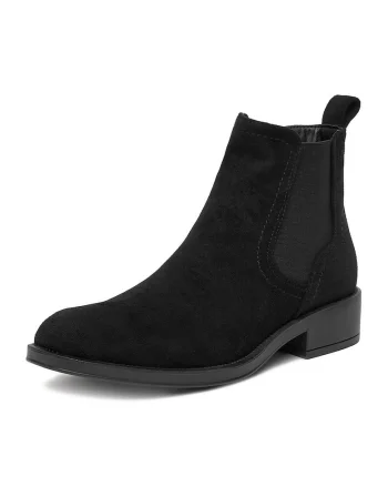 Botine dama CEO-13556-T06,  Textil, Negru