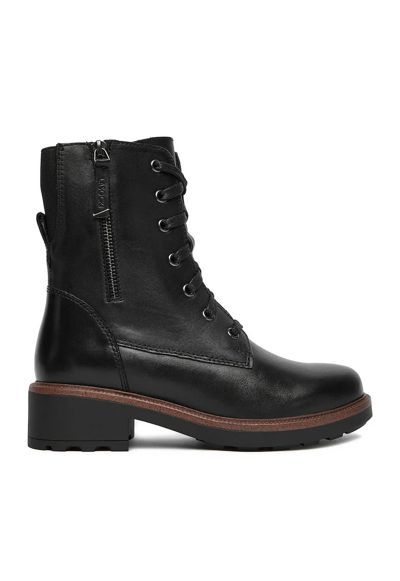 Ghete dama, piele naturala, negru,, Negru